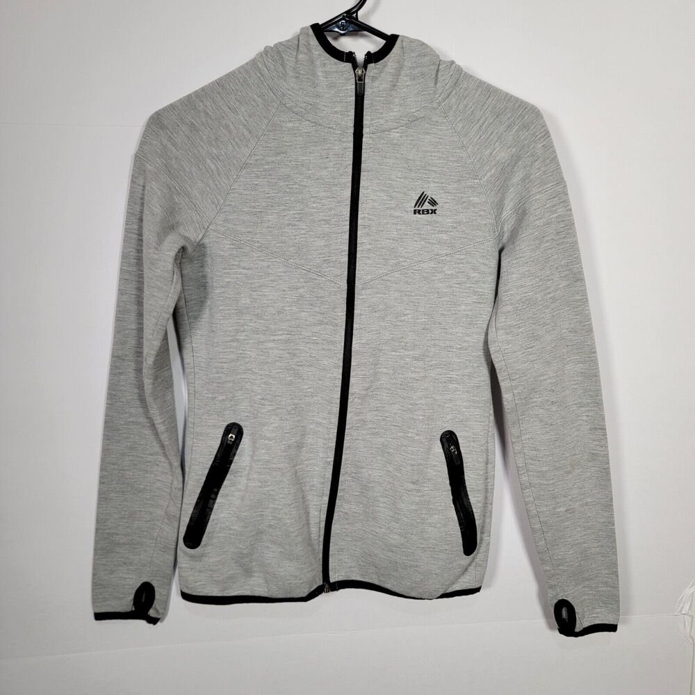 RBX Full-Zip Athletic Jacket Size M Grey Black Great Condition FREE SHIP